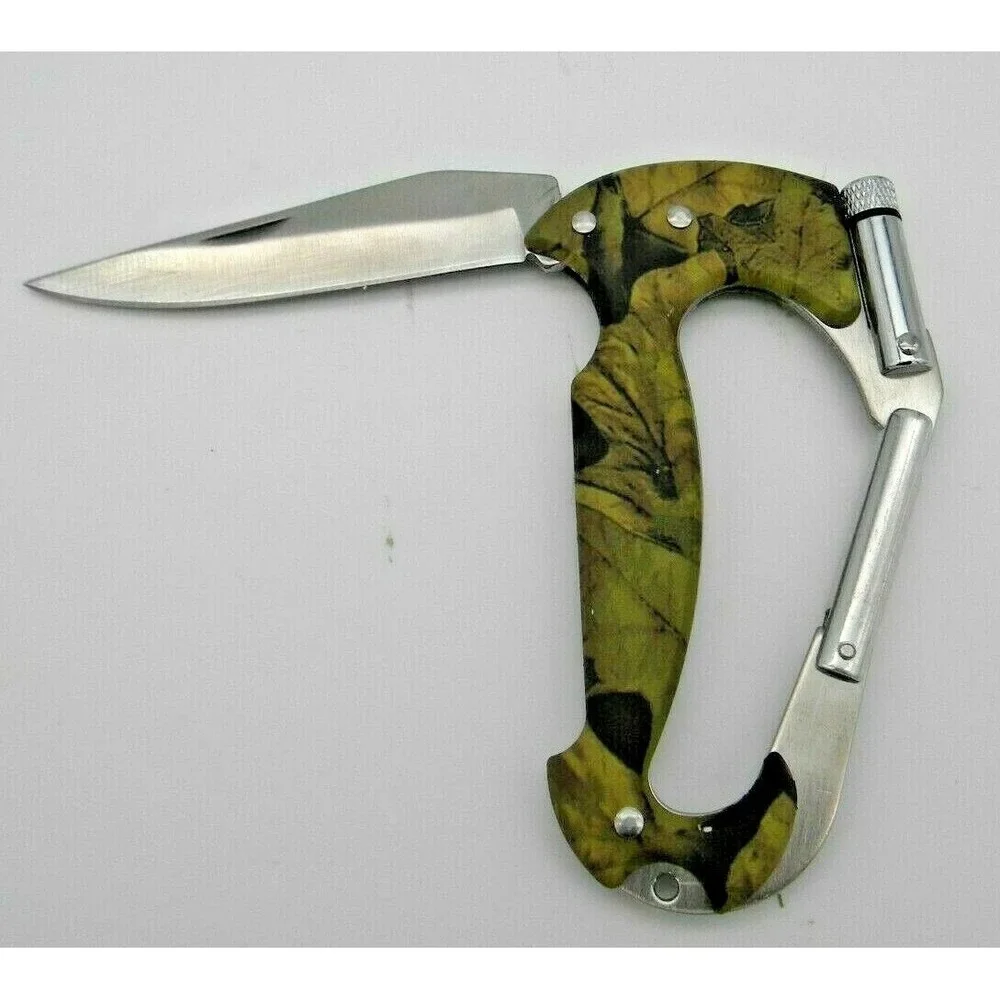 NEW Hunter's Climber's Hiker's Carabiner Knife Multi Tool Camping Outdoor